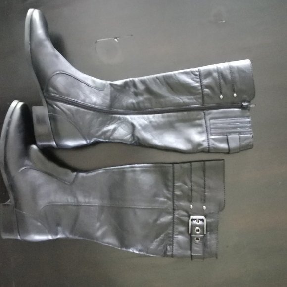 Mark Fisher tall black leather boots - Picture 7 of 8